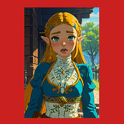 Свитшот хлопковый мужской The legend of Zelda - ahegao art, цвет: красный — фото 2