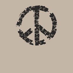 Свитшот хлопковый мужской Puzzle peace, цвет: миндальный — фото 2