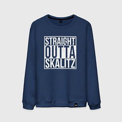 Свитшот хлопковый мужской Straight outta Skalitz, цвет: тёмно-синий