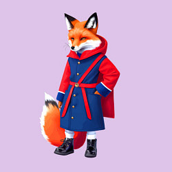 Свитшот хлопковый мужской Модная лисичка - нейросеть, цвет: лаванда — фото 2