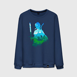 Свитшот хлопковый мужской Персонаж Линк, цвет: тёмно-синий