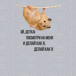 Свитшот хлопковый мужской Хомяк на канате, цвет: меланж — фото 2