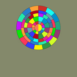 Свитшот хлопковый мужской Круг спектр из прямоугольников, цвет: авокадо — фото 2