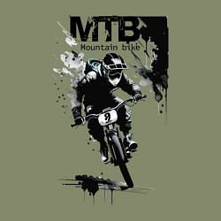 Свитшот хлопковый мужской Mountain bike - extreme, цвет: авокадо — фото 2