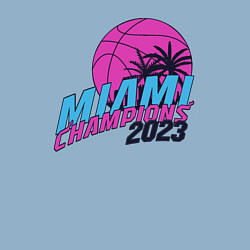 Свитшот хлопковый мужской Miami champions 2023, цвет: мягкое небо — фото 2