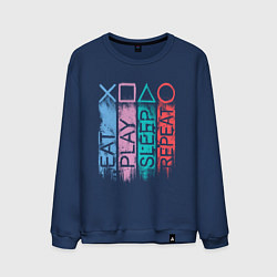 Мужской свитшот Ешь играй спи повтори