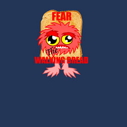 Свитшот хлопковый мужской Бойтесь ходячего хлеба, цвет: тёмно-синий — фото 2