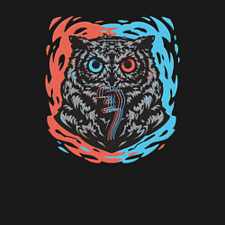 Свитшот хлопковый мужской Ночной охотник-сова, цвет: черный — фото 2