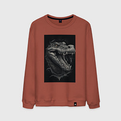 Мужской свитшот Крокодил стиль тату