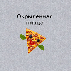 Свитшот хлопковый мужской Окрылённая пицца, цвет: меланж — фото 2