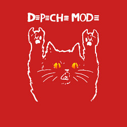 Свитшот хлопковый мужской Depeche Mode rock cat, цвет: красный — фото 2