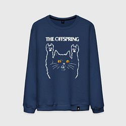 Свитшот хлопковый мужской The Offspring rock cat, цвет: тёмно-синий