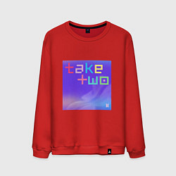 Свитшот хлопковый мужской BTS Take Two, цвет: красный