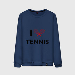 Свитшот хлопковый мужской I Love Tennis, цвет: тёмно-синий