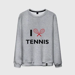Свитшот хлопковый мужской I Love Tennis, цвет: меланж