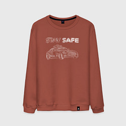 Мужской свитшот Stay safe white