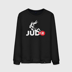 Свитшот хлопковый мужской Judo Japan, цвет: черный