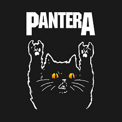 Свитшот хлопковый мужской Pantera rock cat, цвет: черный — фото 2