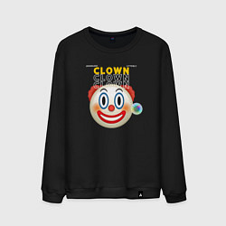 Свитшот хлопковый мужской Litterly Clown, цвет: черный