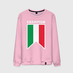 Свитшот хлопковый мужской Италия чемпион, цвет: светло-розовый
