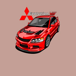 Свитшот хлопковый мужской Lancer Evolution 8, цвет: пыльно-розовый — фото 2