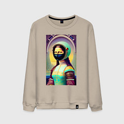 Мужской свитшот Мона Лиза наших дней - нейросеть