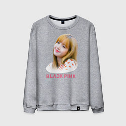 Свитшот хлопковый мужской Lisa Blackpink, цвет: меланж