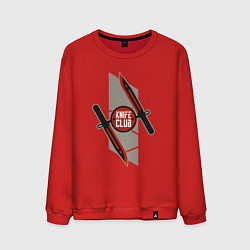 Свитшот хлопковый мужской CS knife club, цвет: красный