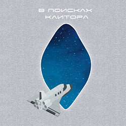 Свитшот хлопковый мужской В поисках клитора, цвет: меланж — фото 2