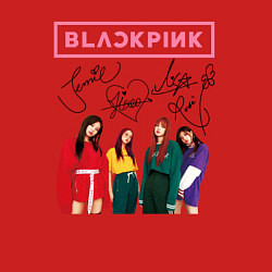 Свитшот хлопковый мужской Blackpink Lisa Jisoo Jennie Rose, цвет: красный — фото 2