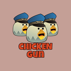 Свитшот хлопковый мужской Chicken Gun команда синие, цвет: пыльно-розовый — фото 2