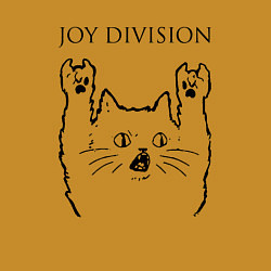 Свитшот хлопковый мужской Joy Division - rock cat, цвет: горчичный — фото 2