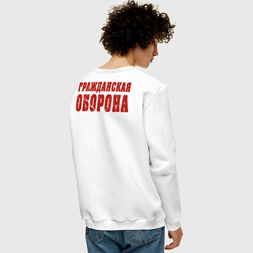 Мужской свитшот Летов - всё идёт по плану / Белый – фото 4