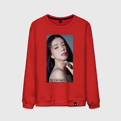 Свитшот хлопковый мужской Kim Jisoo, цвет: красный