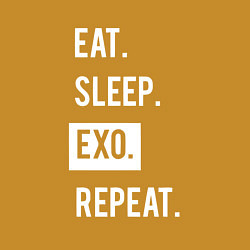 Свитшот хлопковый мужской Eat Sleep EXO Repeat, цвет: горчичный — фото 2