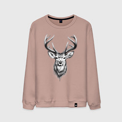 Мужской свитшот Голова оленя эскиз
