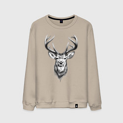 Мужской свитшот Голова оленя эскиз
