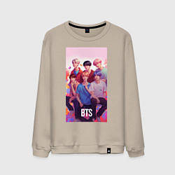 Мужской свитшот BTS art anime style