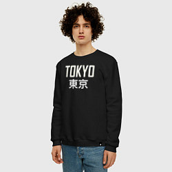 Свитшот хлопковый мужской Japan - Tokyo, цвет: черный — фото 2