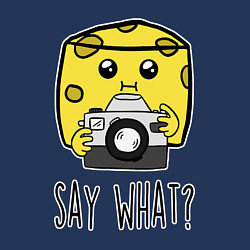 Свитшот хлопковый мужской Cheese photographer, цвет: тёмно-синий — фото 2