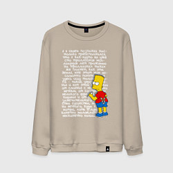 Мужской свитшот Барт идущий к реке