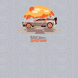 Свитшот хлопковый мужской Back to the future sun, цвет: меланж — фото 2