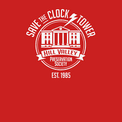 Свитшот хлопковый мужской Hill Valley clocks, цвет: красный — фото 2