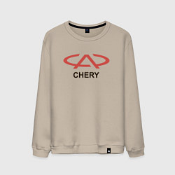 Свитшот хлопковый мужской Chery Logo, цвет: миндальный