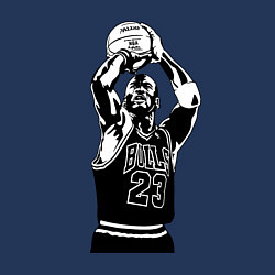 Свитшот хлопковый мужской Майкл Джордан бросает мяч, цвет: тёмно-синий — фото 2