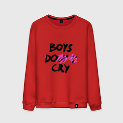 Свитшот хлопковый мужской Boys dont cry, цвет: красный