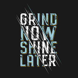 Свитшот хлопковый мужской Grind now Shine later, цвет: черный — фото 2