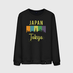 Свитшот хлопковый мужской Токио Япония, цвет: черный