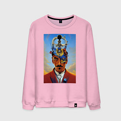 Свитшот хлопковый мужской Salvador Dali - surrealism, цвет: светло-розовый