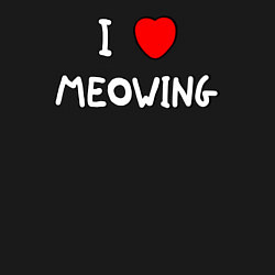 Свитшот хлопковый мужской I love meowing, цвет: черный — фото 2